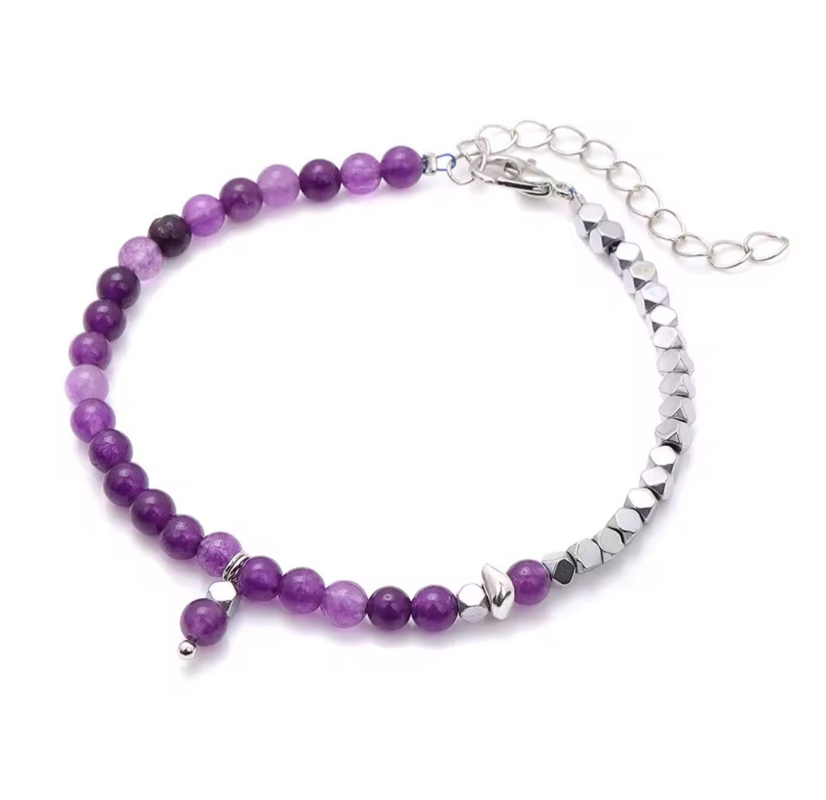 925 Sterling silver natural stone Beads Bracelet