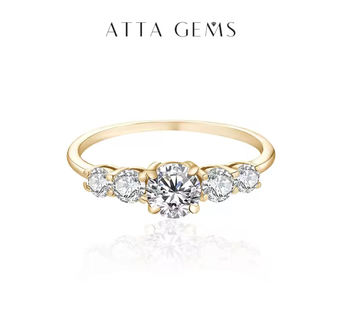 Round Cut 10k gold ring