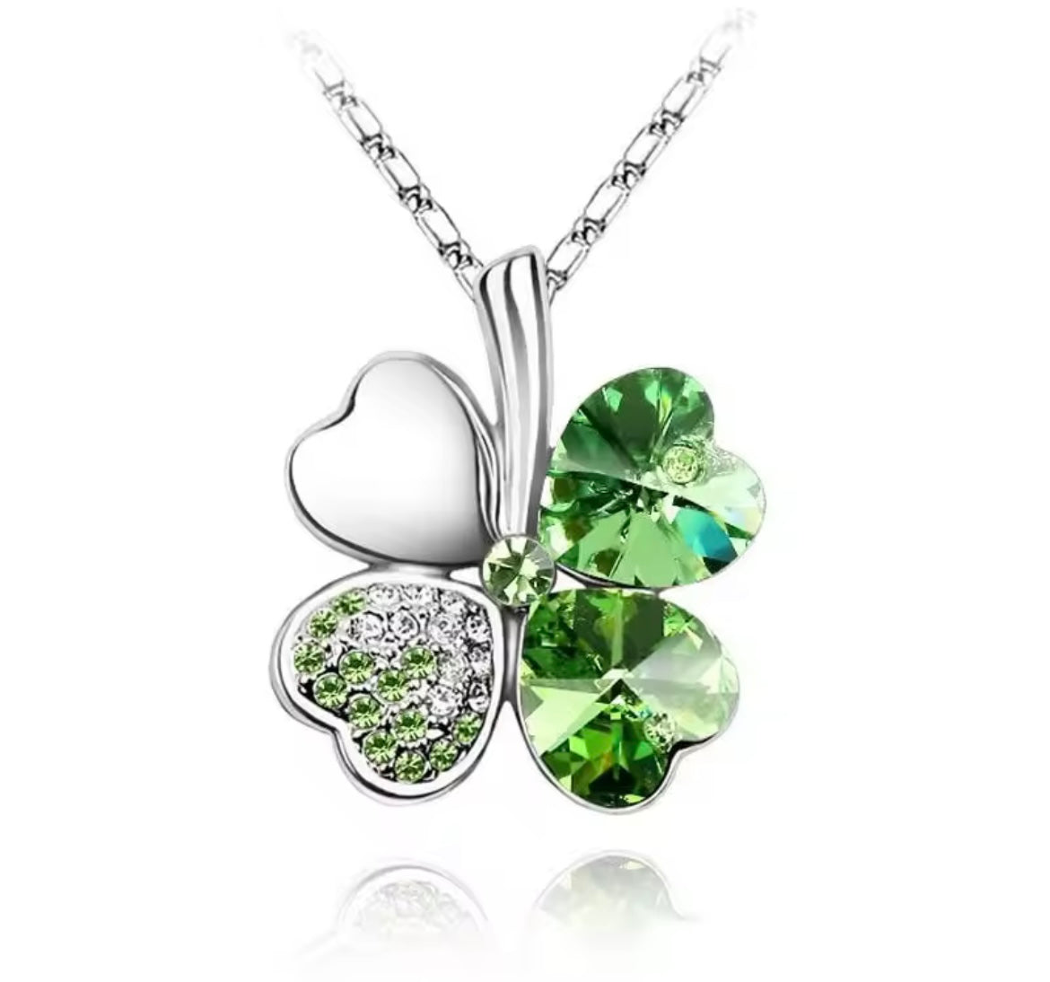 925 Sterling silver crystal Clover necklaces