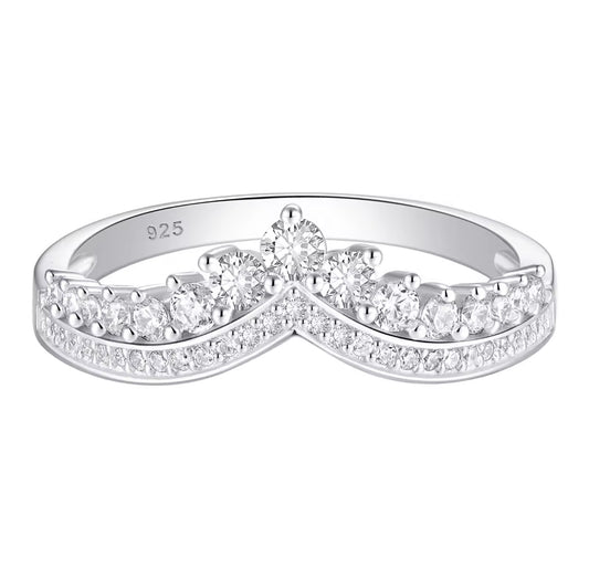 925 Sterling silver Crown ring