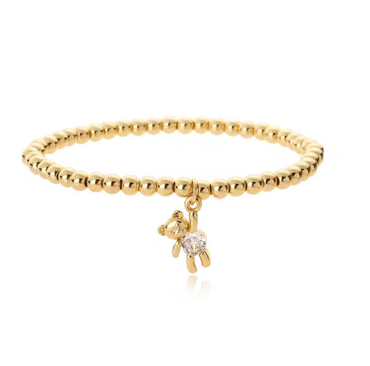 Gold Colour Beads teddy bracelet