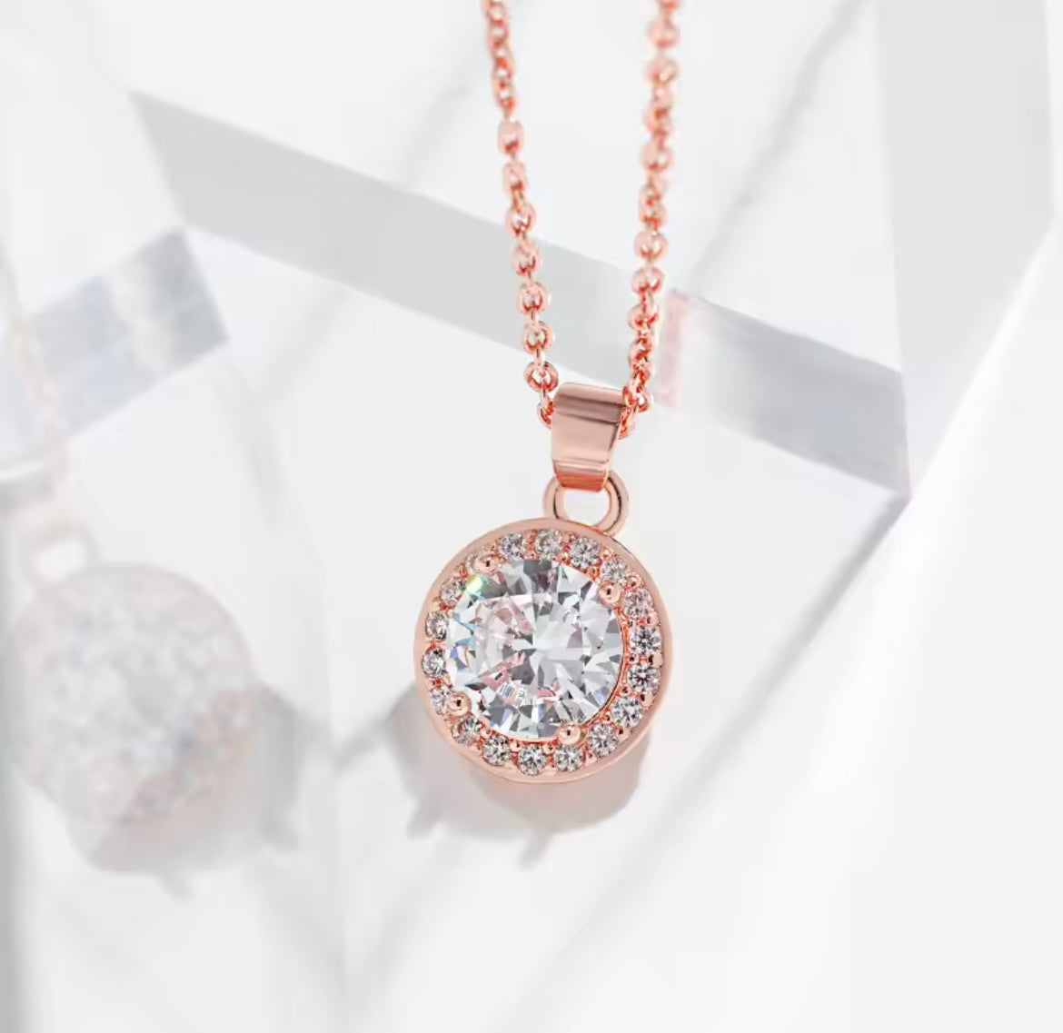 925 Sterling silver round necklace