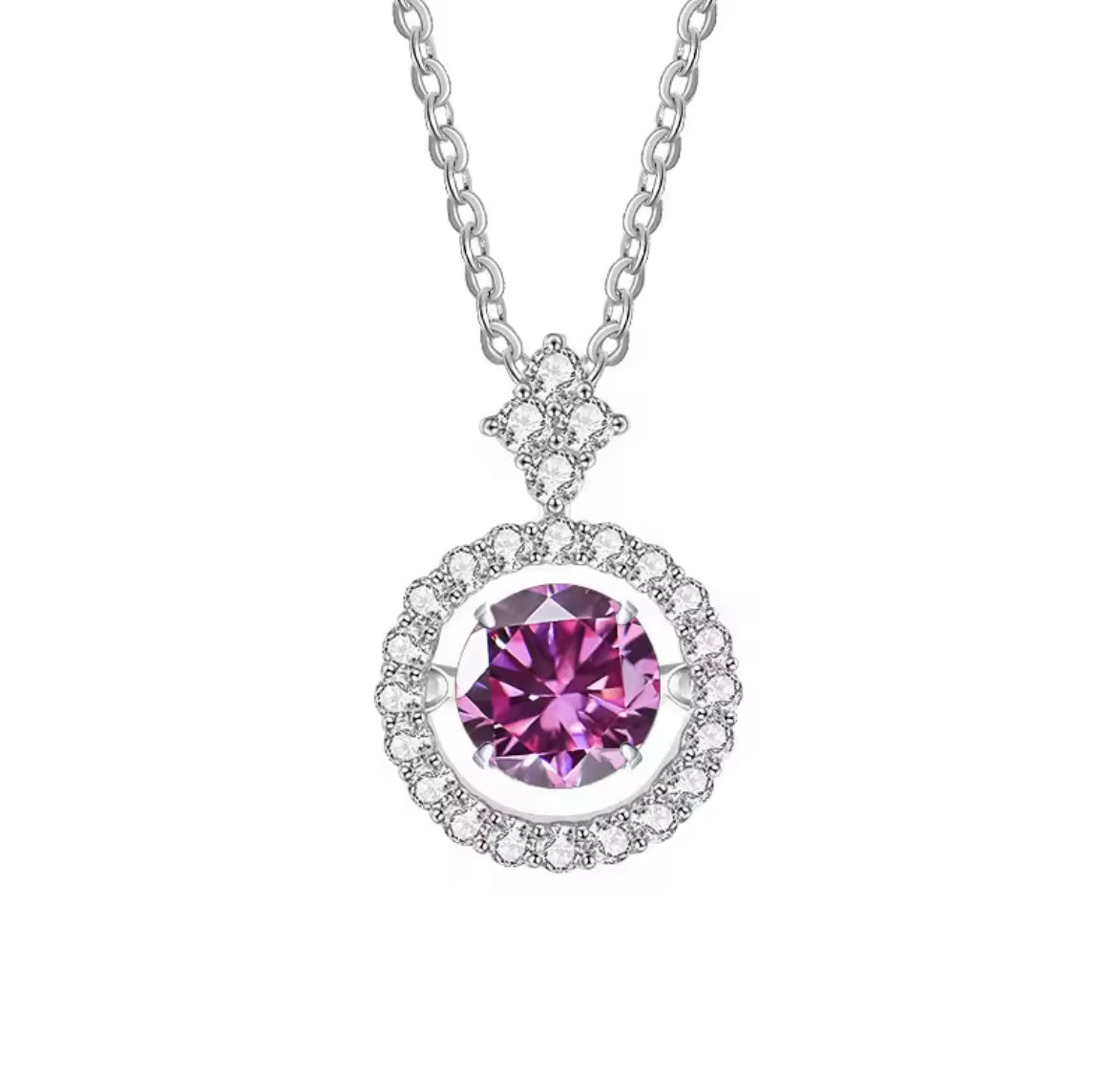 925 Sterling silver 1 CT Moissanite Pendant