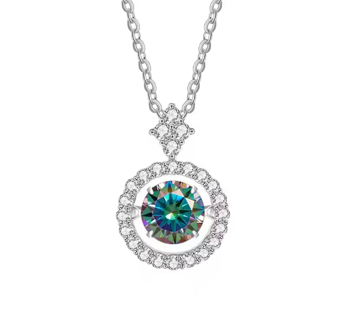 925 Sterling silver 1 CT Moissanite Pendant