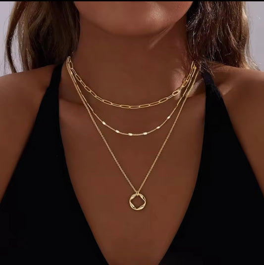Layered Gold or Silver Necklaces