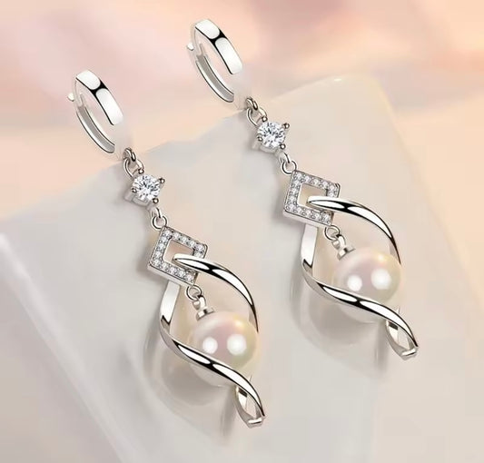 925 Sterling silver Natural Pearl Earrings