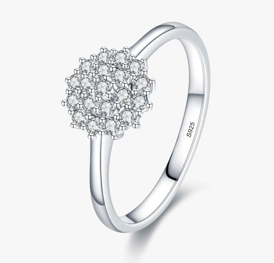 925 Sterling Silver cluster ring