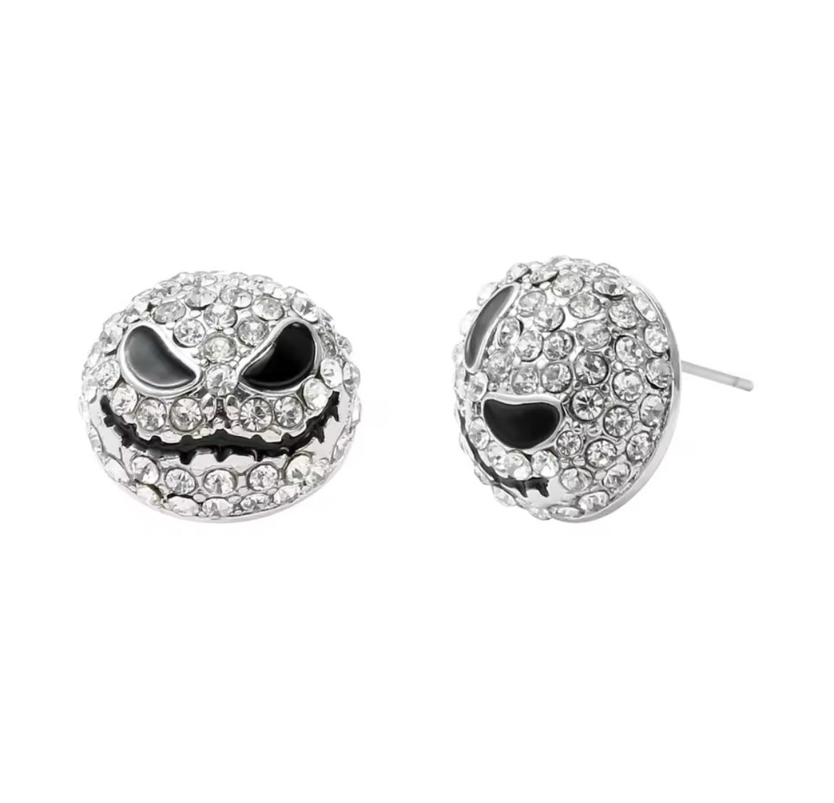 the Nightmare before Christmas Jack Skellington Crystal Sparkling Stud earrings