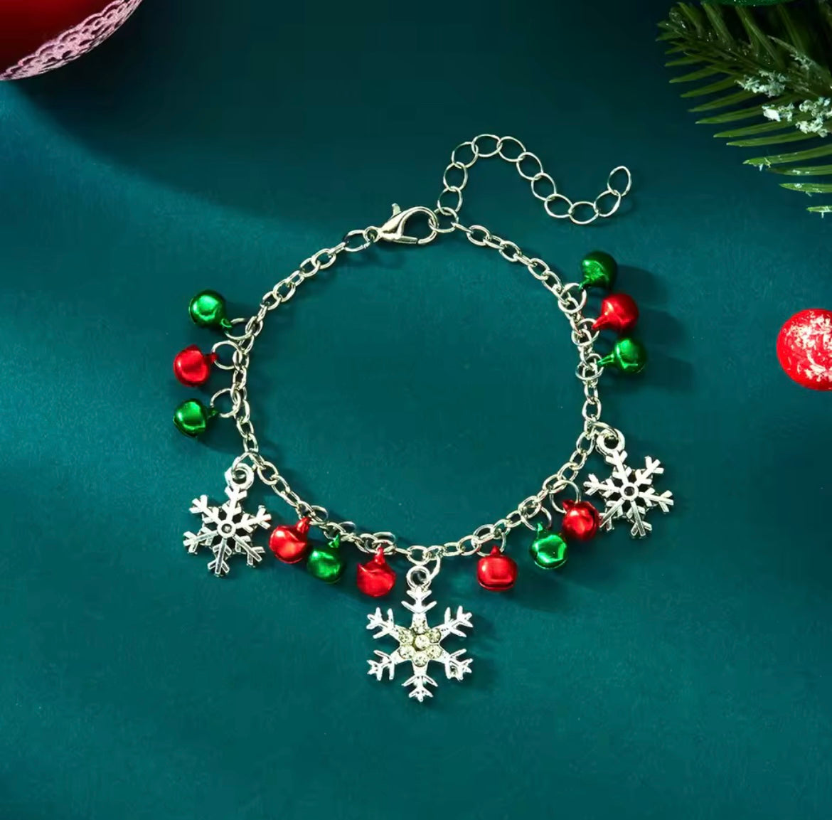 Christmas Glitter Snowflake bracelet