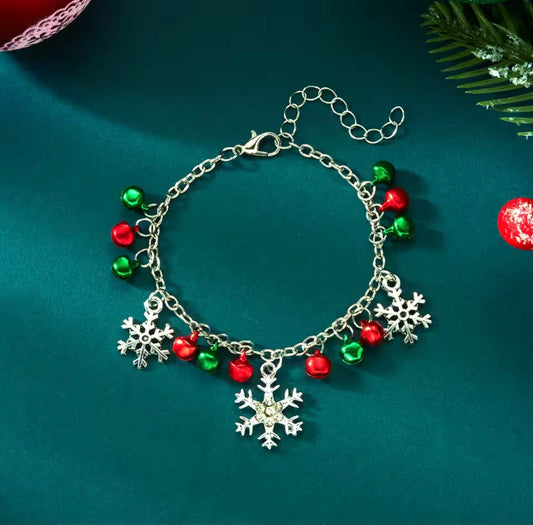 Christmas Glitter Snowflake bracelet