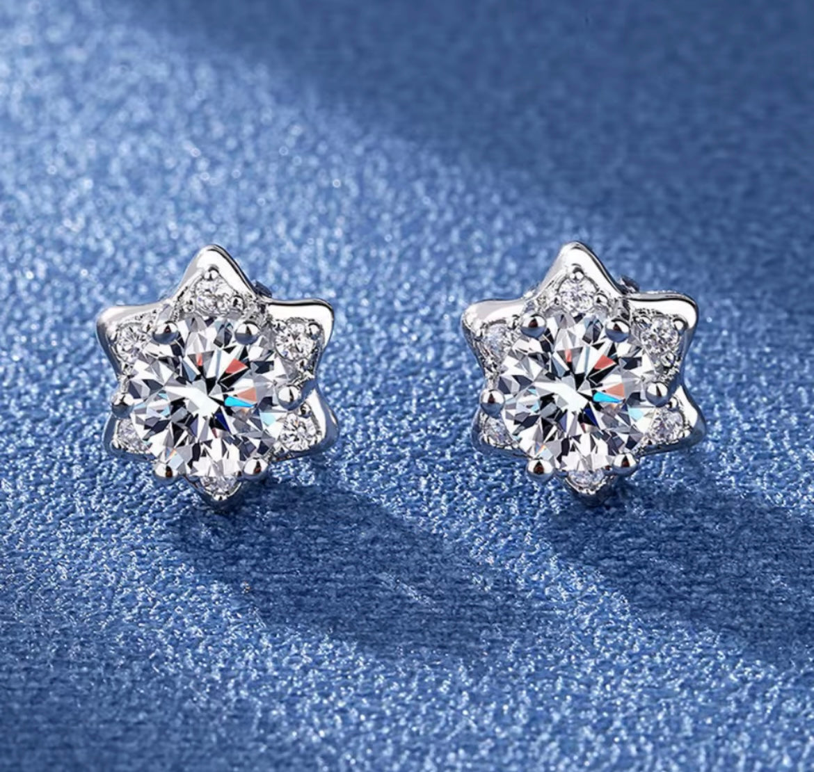 925 Sterling silver star stud earrings