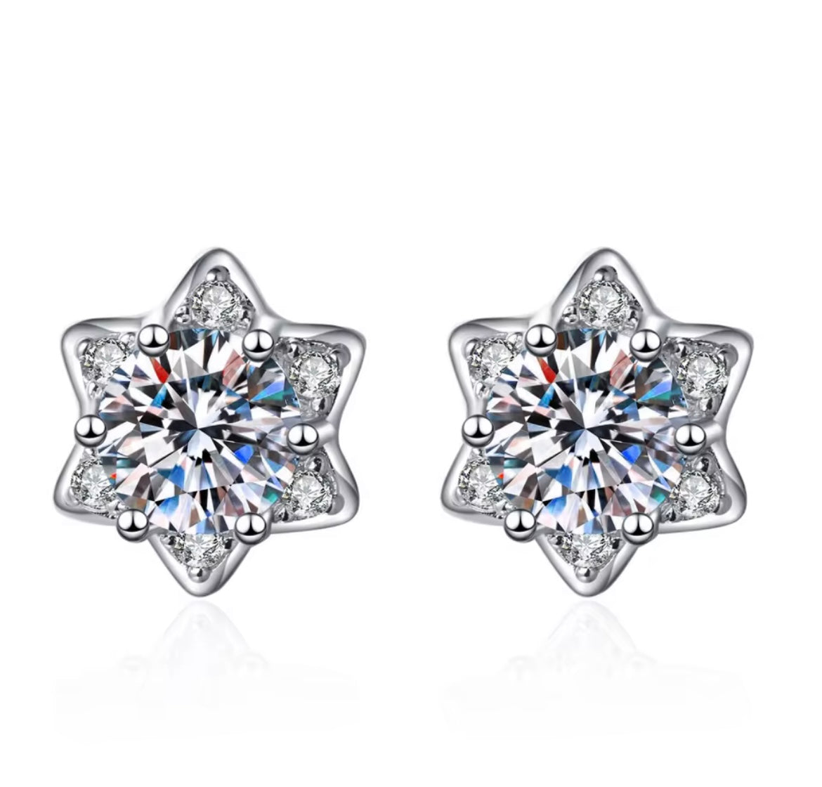 925 Sterling silver star stud earrings