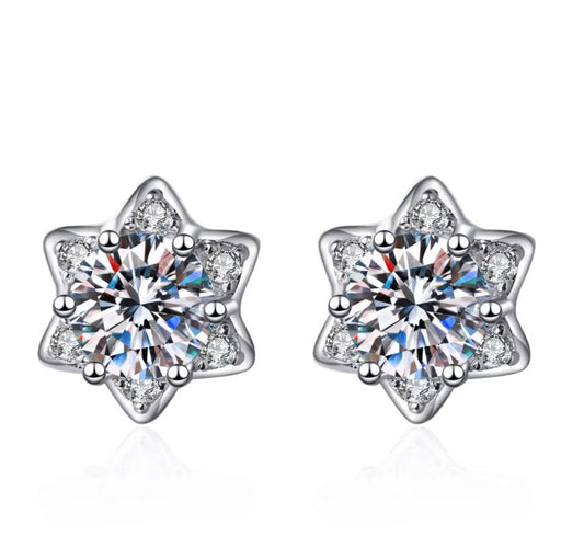 925 Sterling silver star stud earrings
