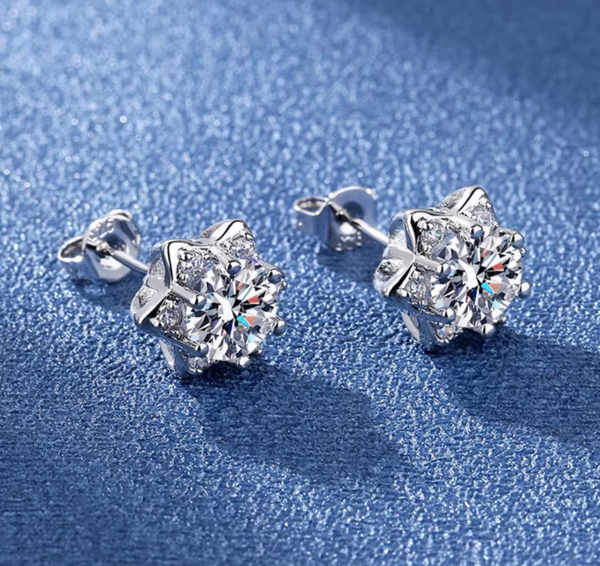 925 Sterling silver star stud earrings