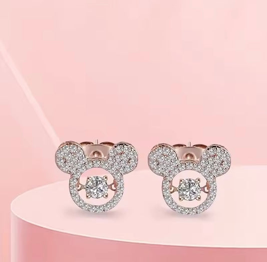925 Sterling Silver Mouse design earrings