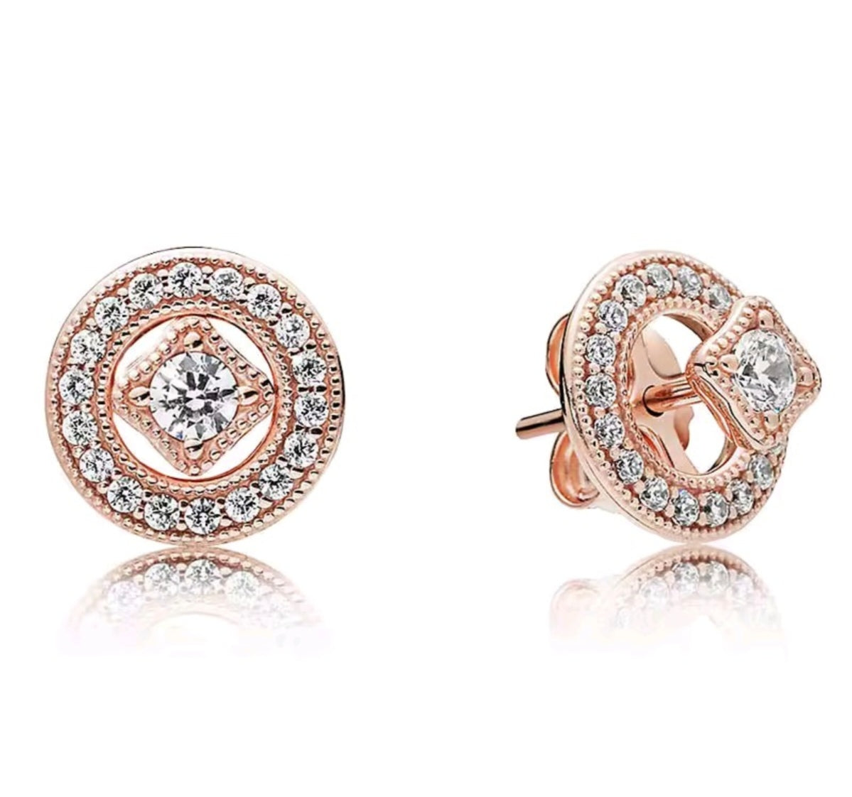 925 sterling silver rose gold vintage jewellery set