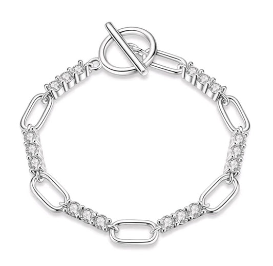 925 sterling silver OT toggle bracelet