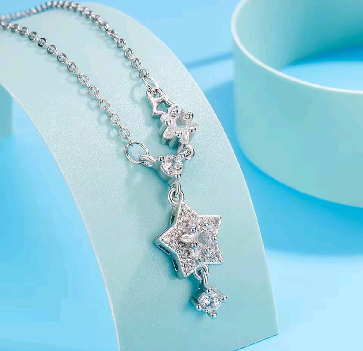 925 sterling silver star tassel necklace