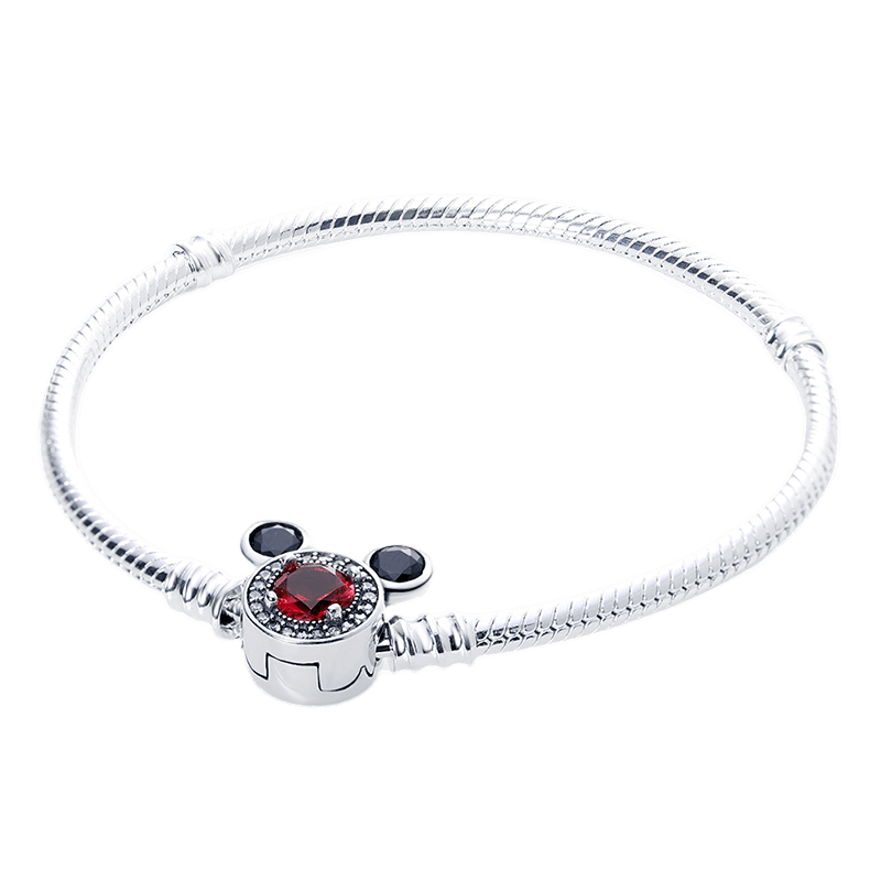 925 Sterling Silver Mickey Mouse Charm Bracelet